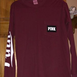 Pink Long Sleeve Maroon